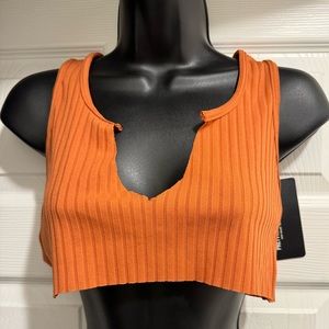 V Cut Crop Top